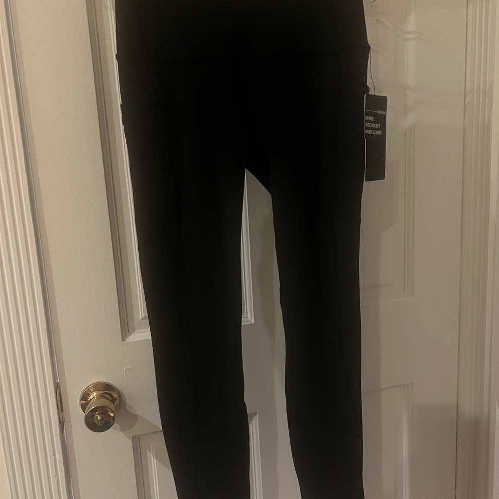 90 Degree By Reflex Jet Black Leggings